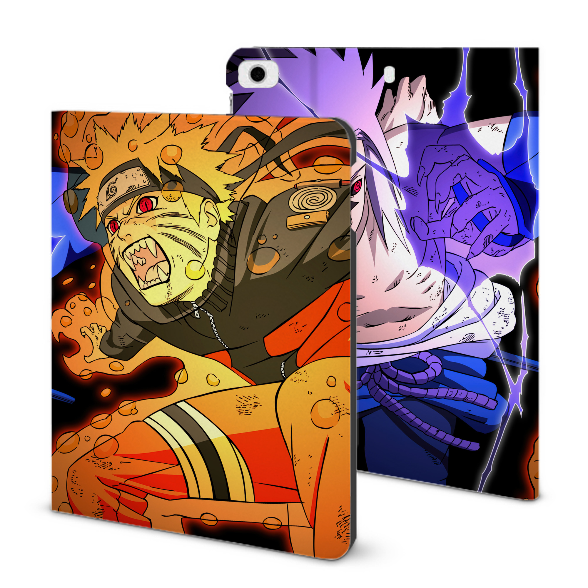 （画像用） NARUTO -ナルト- NARUTO -ナルト- 疾風伝 IPad ケース ブック型 PUレザー TPU 耐衝撃 軽量 薄型 ペン収納なし 全面保護 IPad 各モデル対応